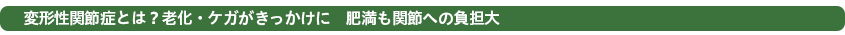 変形性関節症とは？