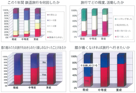 変形性膝関節症の重症度（「中高齢者膝痛教室の5年間」より抜粋）